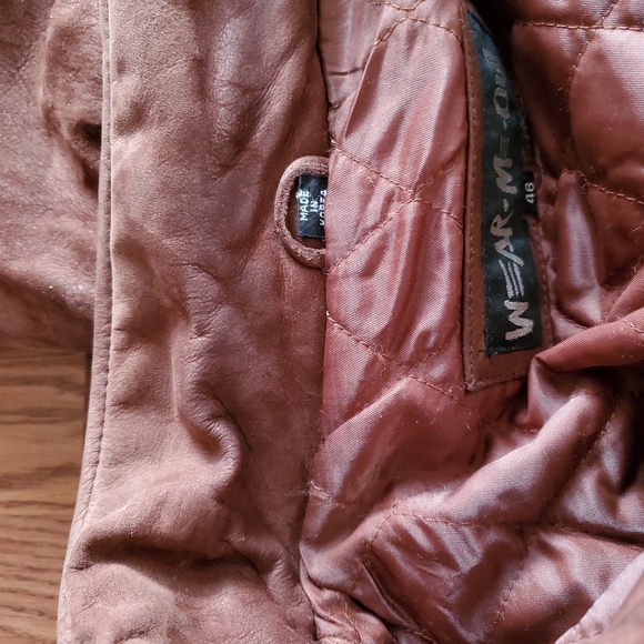 Men's Brown SUEDE lined jacket- Bomer style - Picture 8 of 9